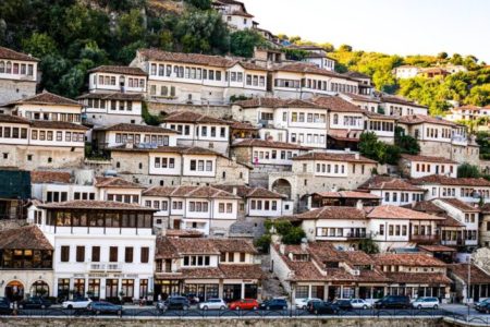 Berat, “the city of one over one windows”.